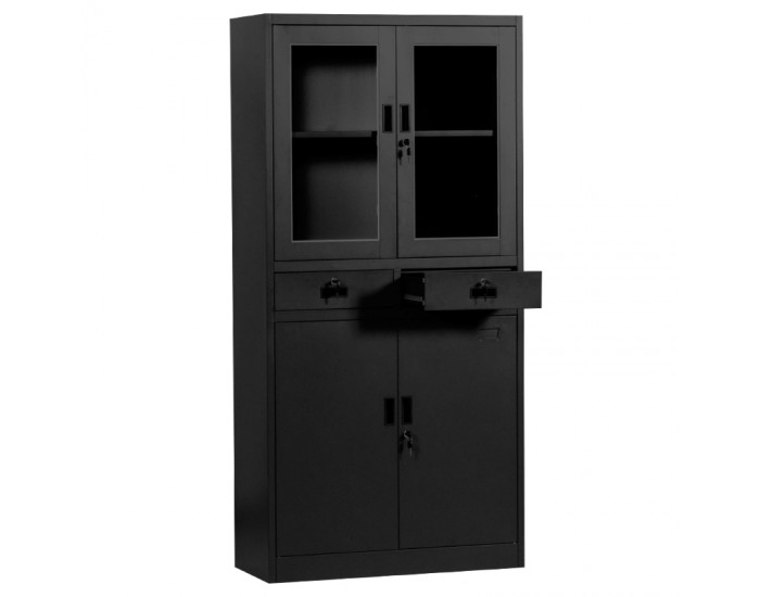 Метален шкаф Memo-CR-1247 L, черен