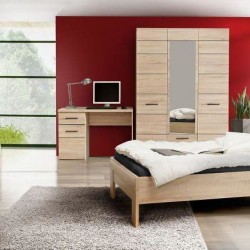 Легло 160/200 с подматрачна рамка Соло - дъб сонома - Black Red White