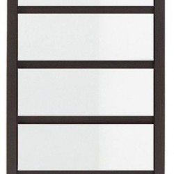 Скрин с пет чекмеджета KASPIAN KOM5S венге / бял гланц - Black Red White