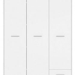Трикрилен гардероб NEPO SZF3D2S - Black Red White