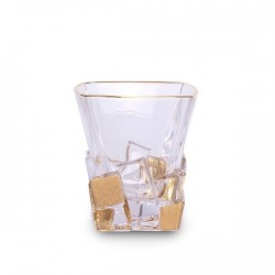 Кристални чаши за уиски Bohemia Crack Golden Ice 6 броя 310 мл - Кухненски прибори