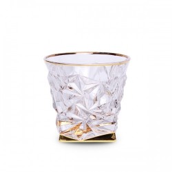 Кристални чаши за уиски Bohemia Glacier Gold 6 броя 350 мл - Кухненски прибори