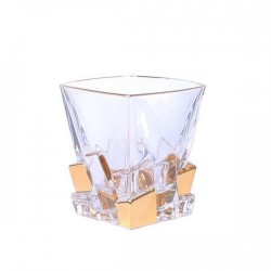 Кристални чаши за уиски Bohemia Crack Gold 6 броя 310 мл - Кухненски прибори