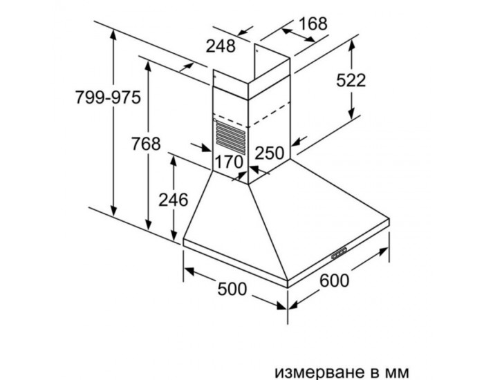 Вграден абсорбатор Bosch DWP64BC60