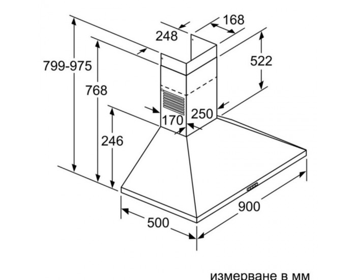 Вграден абсорбатор Bosch DWP96BC50 Вграден абсорбатор Bosch DWP96BC50