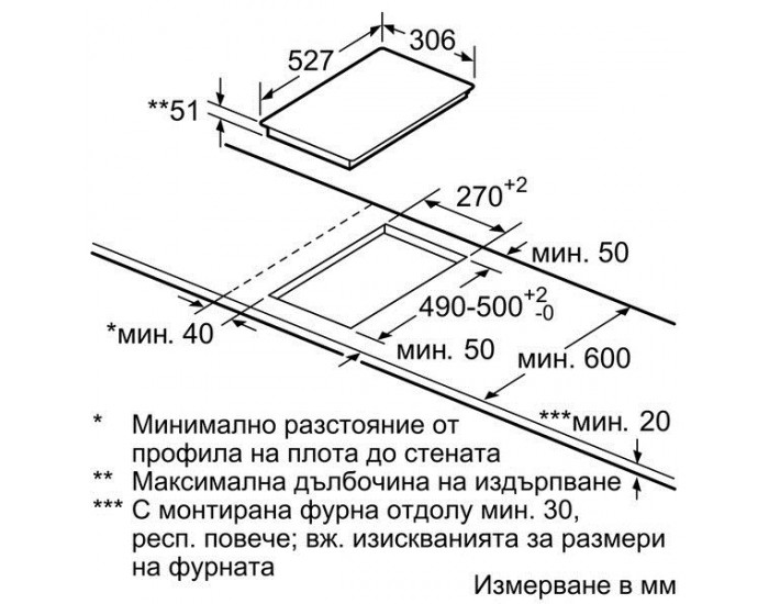 Вграден керамичен плот Bosch PIB375FB1E