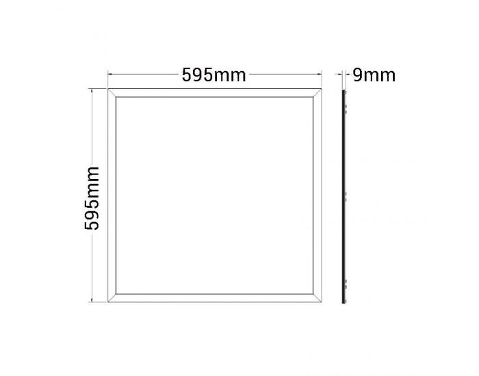 100 бр. LED панел, 595х595х9мм, 36W, 220V с включен драйвър