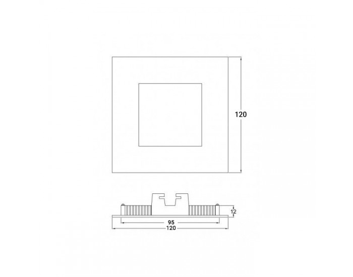 LED панел, квадрат, 6W, 220V с включен драйвър LED панел, квадрат, 6W, 220V с включен драйвър