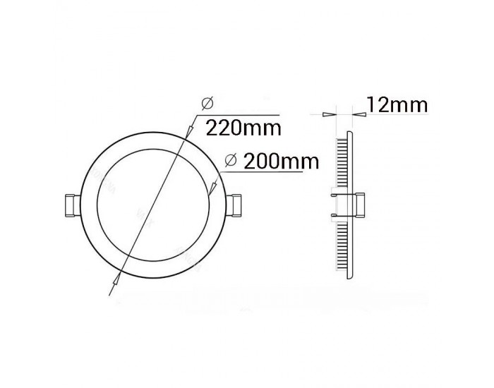 Комплект 10 броя LED панел, кръг, 18W, 220V или 12V с включен драйвър