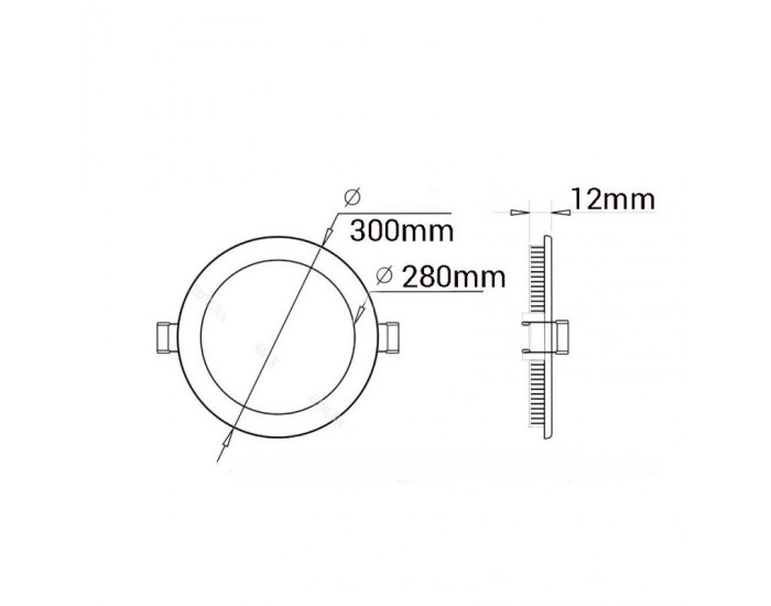 LED панел, кръг, 25W, 220V с включен драйвър