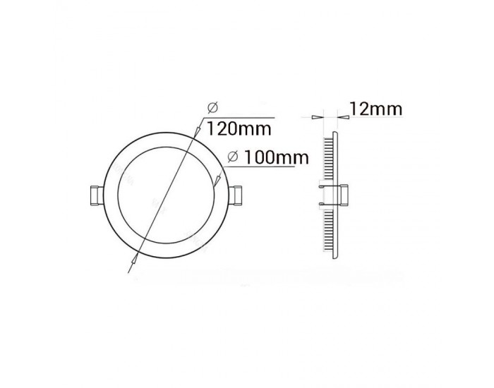 Комплект 10 броя LED панел, кръг, 12W, 220V или 12V с включен драйвър