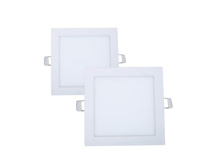 Комплект 2 броя LED панел, квадрат, 12W, 220V или 12V с включен драйвър Комплект 2 броя LED панел, квадрат, 12W, 220V или 12V с включен драйвър