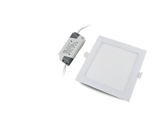 Комплект 2 броя LED панел, квадрат, 12W, 220V или 12V с включен драйвър Комплект 2 броя LED панел, квадрат, 12W, 220V или 12V с включен драйвър
