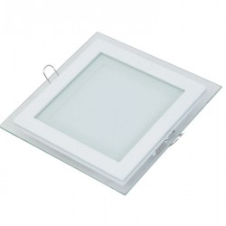 Стъклен LED панел, квадрат, 18W, AC220V или DC12V - Лампи за таван