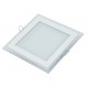 Стъклен LED панел, квадрат, 18W, AC220V или DC12V