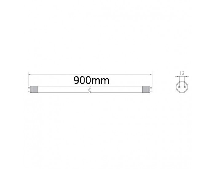 LED пура T8, 900mm, 16W, AC220V