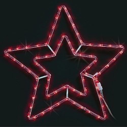 Двойна звезда, 150 червени или студено бели LED лампички - Dianid
