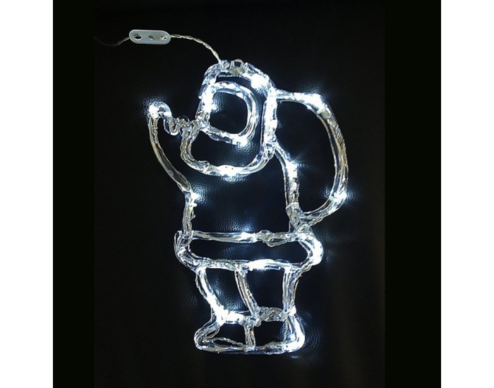 Дядо Коледа, силиконова фигура - 16 бели LED лампички