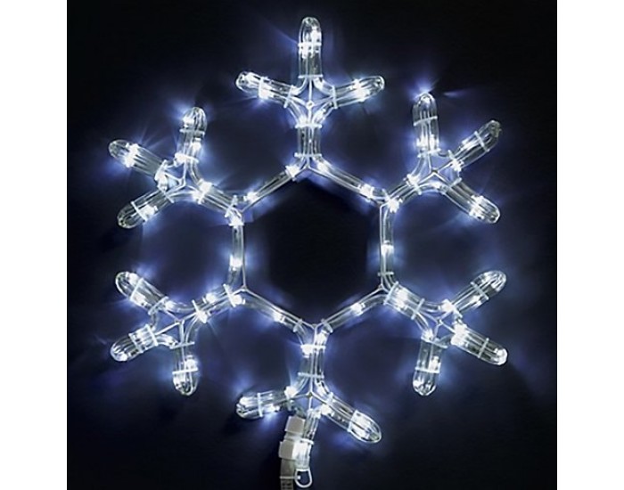 Снежинка, 72 студено бяло LED лампички
