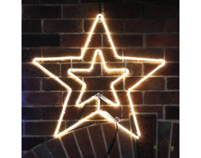 Звезда неон - 360 бели LED лампички