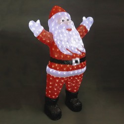 Дядо Коледа, акрилна фигура - 340 бели LED лампички - Dianid