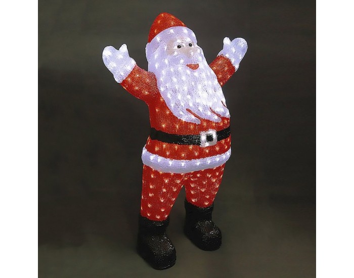 Дядо Коледа, акрилна фигура - 340 бели LED лампички