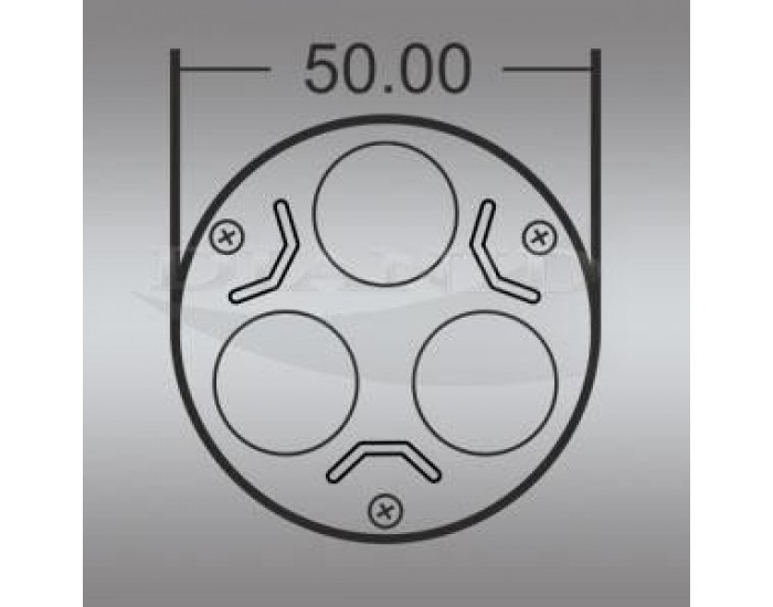 LED луничка 3х1W, цокъл MR16, DC12V, клас B