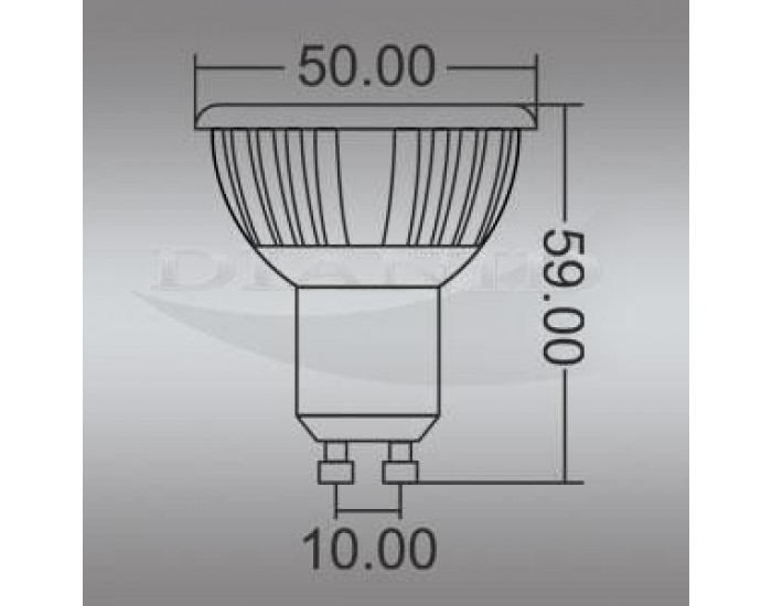 10 броя LED лунички 3х1W, цокъл GU10, 220V, клас A