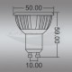 10 броя LED лунички 3х1W, цокъл GU10, 220V, клас A