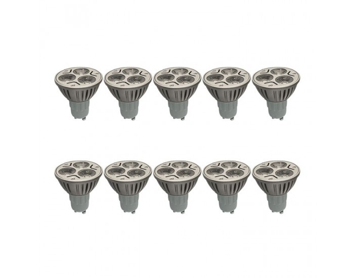 10 броя LED лунички 3х1W, цокъл GU10, 220V, клас A 10 броя LED лунички 3х1W, цокъл GU10, 220V, клас A