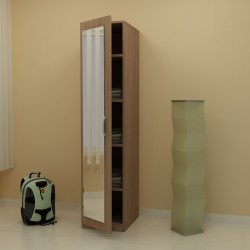 Еднокрилен гардероб с огледало G 8-dst, дъб амбер - Гардероби