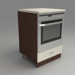 Кухненски модул MK-49 dst, 900/600/600-570, венге и бежово - Модулни кухни