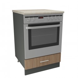 Кухненски модул MK-49 dst, 900/800/600-480, антрацит и дъб амбер - Модулни кухни