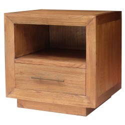 Нощно шкафче Modesta, тиково дърво - Нощни шкафчета