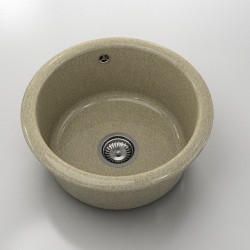 Кръгла мивка Classic 206, Granicite, 134 Sahara, с включен сифон - FAT