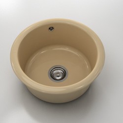 Кръгла мивка Classic 206, Polymer marble, 04 Розов оникс , с включен сифон - Мивки