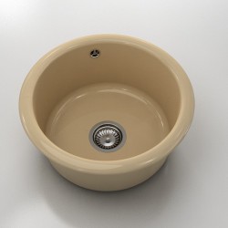 Кръгла мивка Classic 206, Polymer marble, 04 Розов оникс , с включен сифон - FAT