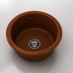 Кръгла мивка Classic 206, Polymer marble, 07 Азалия , с включен сифон - FAT