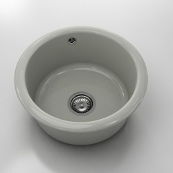Кръгла мивка Classic 206, Polymer marble, 13 Инокс , с включен сифон - FAT