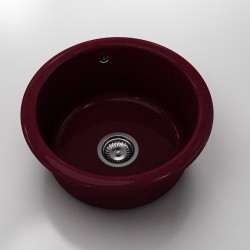 Кръгла мивка Classic 206, Polymer marble, 15 Кадифе , с включен сифон - Мивки