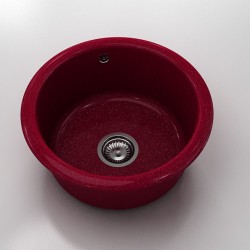Кръгла мивка Classic 206, Polymer marble, 20 Сребрист виолет , с включен сифон - FAT