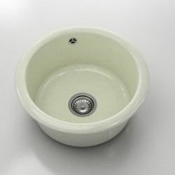 Кръгла мивка Classic 206, Granicite, 209 Arctic, с включен сифон - Мивки
