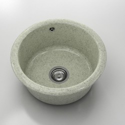 Кръгла мивка Classic 206, Granicite, 210 Pewter, с включен сифон - Мивки