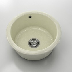 Кръгла мивка Classic 206, Granicite, 211 Silver Stone, с включен сифон - Мивки