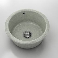 Кръгла мивка Classic 206, Granicite, 219 Polar,  с включен сифон - Мивки