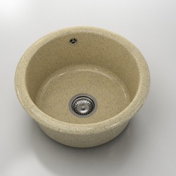 Кръгла мивка Classic 206, Granicite, 300 Sandy Beach,  с включен сифон - Мивки