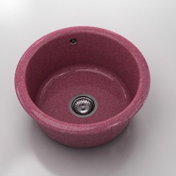 Кръгла мивка Classic 206, Granicite, 460 Violet, с включен сифон - Мивки