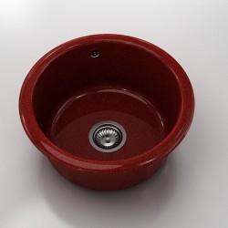 Кръгла мивка Classic 206, Granicite, 530 Firebrick, с включен сифон - Мивки