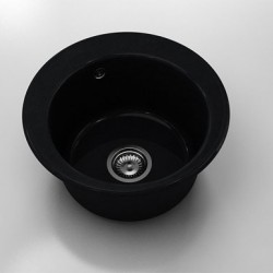 Мивка Classic 220, Polymer marble, 12 Черен гранит, с включен сифон - Кухня