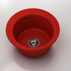 Мивка Classic 220, Polymer marble, 14 Рубинено червено, с включен сифон - Кухня